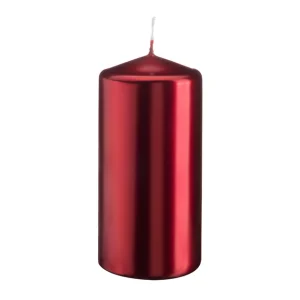 Свічка 4*8см Bispol металік червона